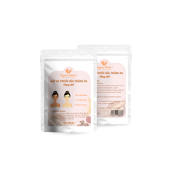 Mặt nạ thuốc bắc Trắng da (Dẻo) - 100 gr Chinese Herbs Whitening Skin Mask (Powder) - 100 gr